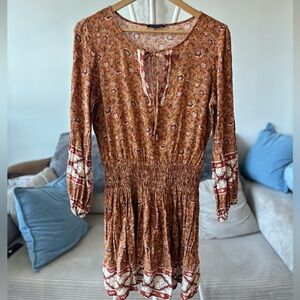 American Eagle Outfitters Brown Floral Mini Dress